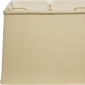 Homeroots 14" Pale Brown Throwback Rectangle Linen Lampshade  Linen 469775