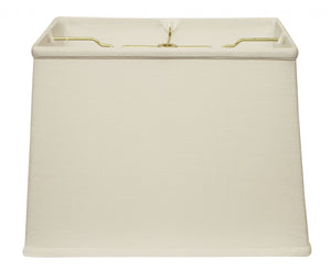 Homeroots 14" White Throwback Rectangle Linen Lampshade  Linen 469776