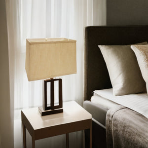 Homeroots 16" Golden Fiber Throwback Rectangle Burlap Lampshade  Burlap 469777