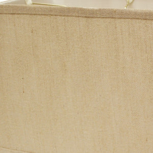 Homeroots 16" Golden Fiber Throwback Rectangle Burlap Lampshade  Burlap 469777