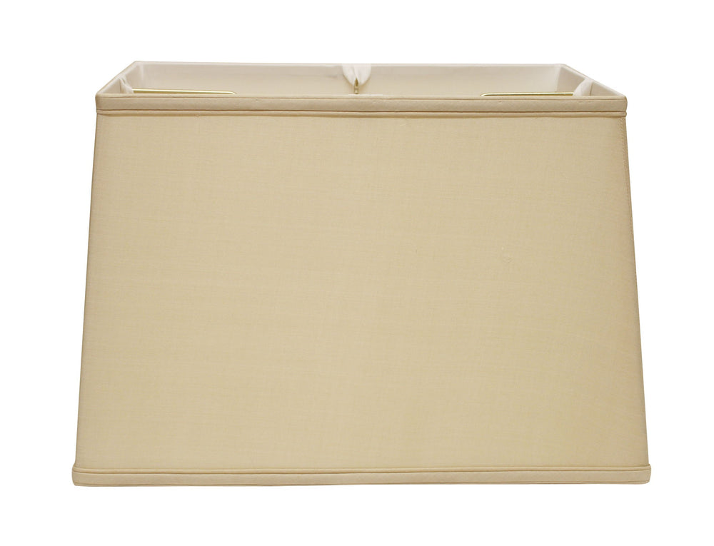 Homeroots 16" Inherent Throwback Rectangle Pongee Silk Lampshade  Pongee Silk 469779