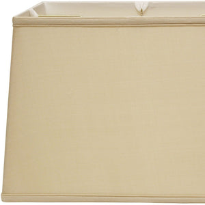 Homeroots 16" Inherent Throwback Rectangle Pongee Silk Lampshade  Pongee Silk 469779