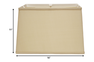 Homeroots 16" Inherent Throwback Rectangle Pongee Silk Lampshade  Pongee Silk 469779