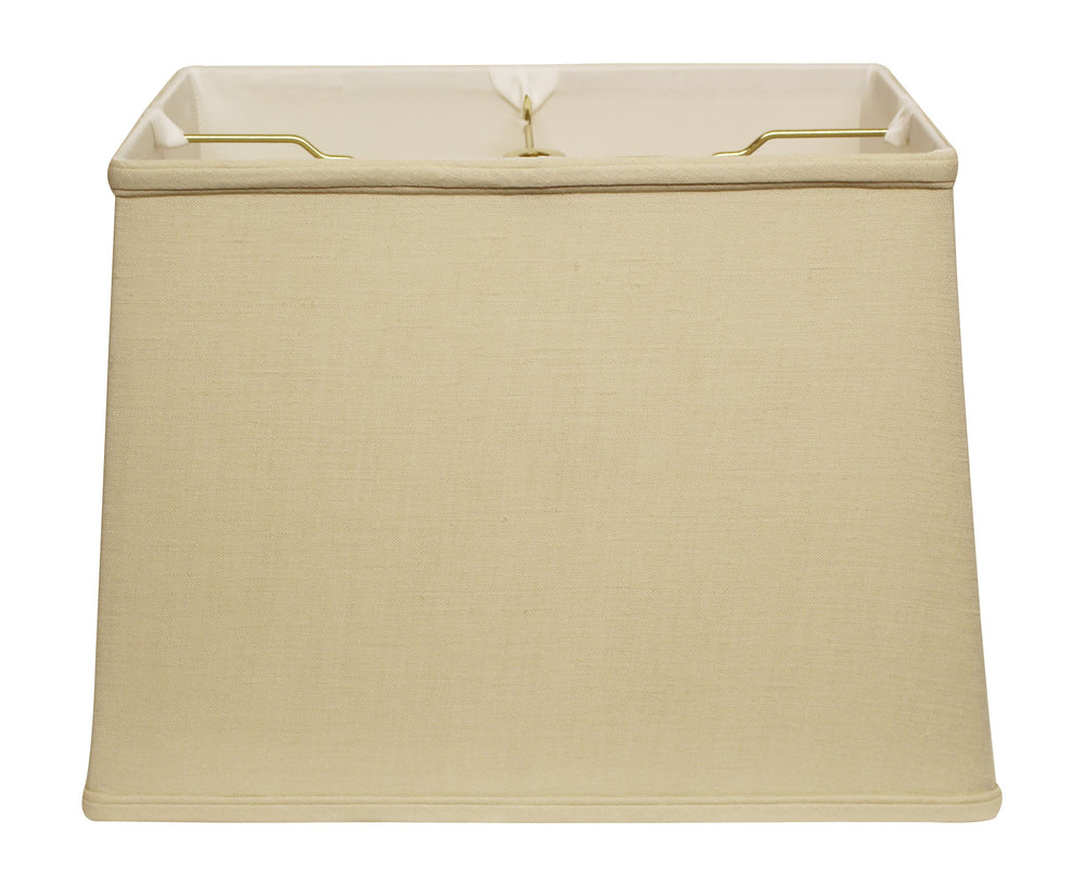 Homeroots 16" Pale Brown Throwback Rectangle Linen Lampshade  Linen 469782