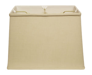 Homeroots 16" Pale Brown Throwback Rectangle Linen Lampshade  Linen 469782