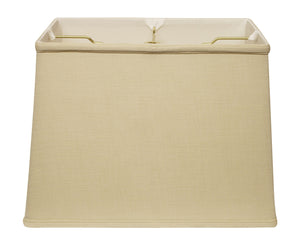 Homeroots 16" Pale Brown Throwback Rectangle Linen Lampshade  Linen 469782