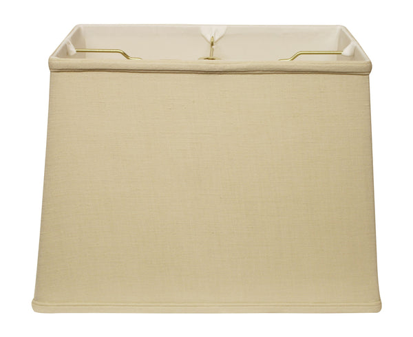 Homeroots 16" Pale Brown Throwback Rectangle Linen Lampshade  Linen 469782