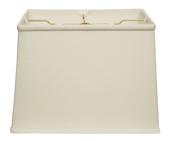 Homeroots 16" White Throwback Rectangle Linen Lampshade  Linen 469783