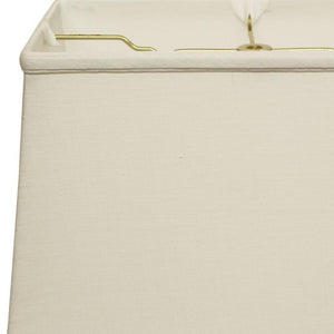 HomeRoots White Linen Lamp Shade – Elegant Rectangular Design for Warm Light Diffusion in Any Space 469783