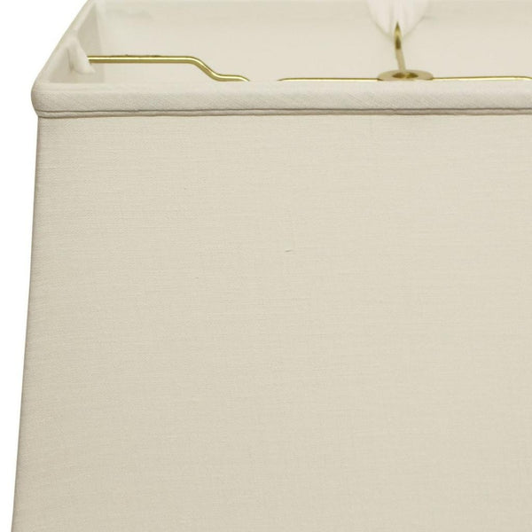 HomeRoots White Linen Lamp Shade – Elegant Rectangular Design for Warm Light Diffusion in Any Space 469783