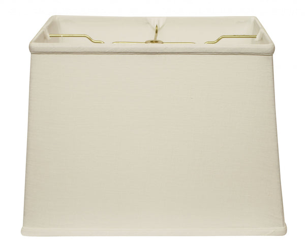 Homeroots 16" White Throwback Rectangle Linen Lampshade  Linen 469783