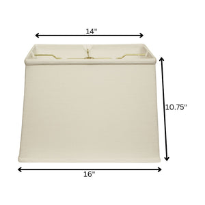 HomeRoots White Linen Lamp Shade – Elegant Rectangular Design for Warm Light Diffusion in Any Space 469783