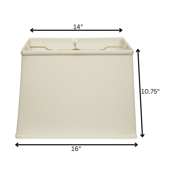 HomeRoots White Linen Lamp Shade – Elegant Rectangular Design for Warm Light Diffusion in Any Space 469783
