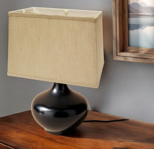 HomeRoots Gold Burlap Lamp Shade - Elegant Mid-Century Modern Design for Cozy Ambiance in Any Room 469784
