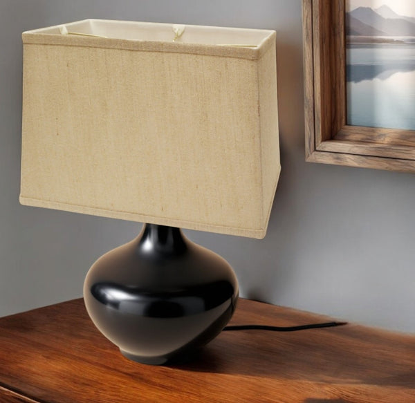HomeRoots Gold Burlap Lamp Shade - Elegant Mid-Century Modern Design for Cozy Ambiance in Any Room 469784