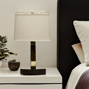 Homeroots 18" Off White Throwback Rectangle Linen Lampshade  Linen 469788