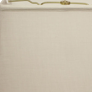 Homeroots 18" Off White Throwback Rectangle Linen Lampshade  Linen 469788