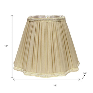 HomeRoots Taupe Shantung Silk Square Lamp Shade - Elegant Light Fixture for Cozy, Modern, and Timeless Spaces 469795