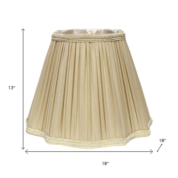 HomeRoots Taupe Shantung Silk Square Lamp Shade - Elevate Your Space with Elegant Warmth and Modern Charm! 469796