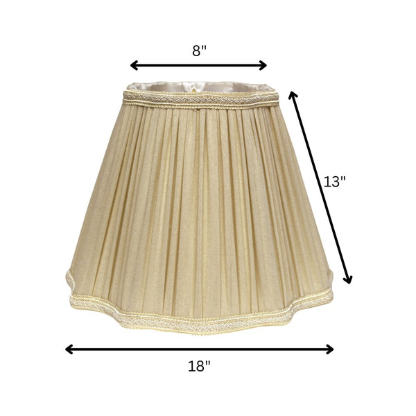 HomeRoots Taupe Shantung Silk Square Lamp Shade - Elevate Your Space with Elegant Warmth and Modern Charm! 469796