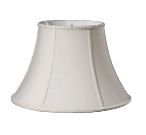 Homeroots 16" Cream Slanted Bell Shantung Lampshade  Shantung Silk 469803