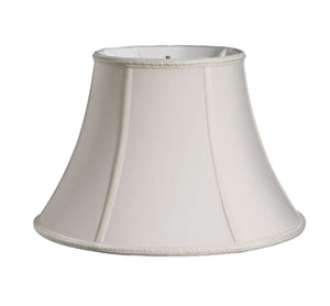 Homeroots 16" Cream Slanted Bell Shantung Lampshade  Shantung Silk 469803