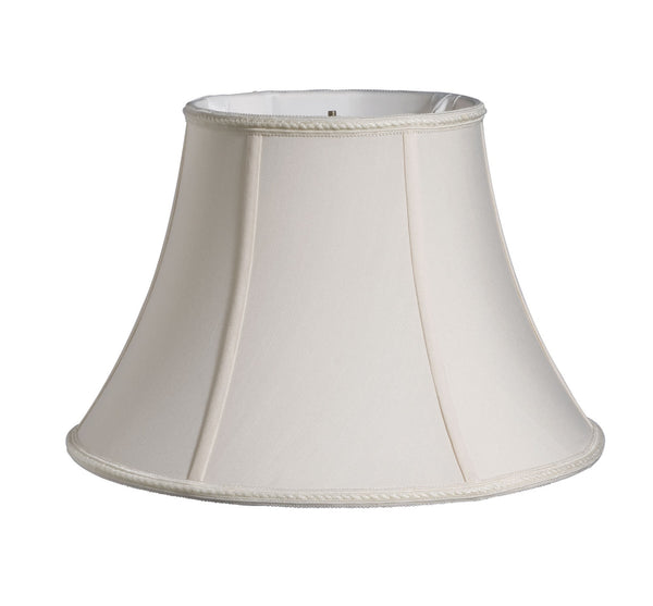 Homeroots 16" Cream Slanted Bell Shantung Lampshade  Shantung Silk 469803