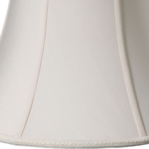 Homeroots 16" Cream Slanted Bell Shantung Lampshade  Shantung Silk 469803