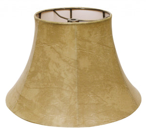 Homeroots 14" Faux Snakeskin Slanted Softback Parchment Lampshade  Parchment 469820