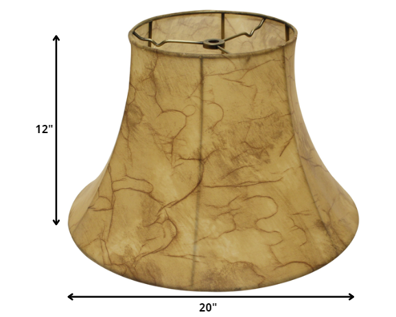 Homeroots 20" Antique Parchment Slanted Softback Lampshade  Parchment 469827