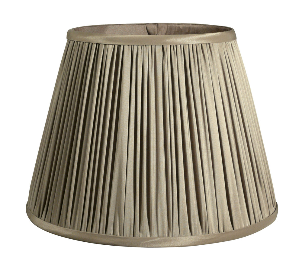 Homeroots 14" Ash Slanted Pleated Tafetta Lampshade  Taffeta 469838