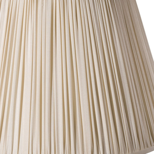 Homeroots 16" Pale Grey Slanted Pleated Tafetta Lampshade  Taffeta 469839