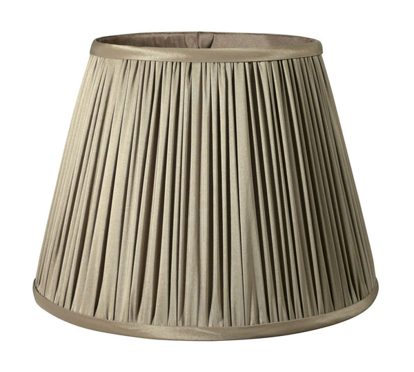 Homeroots 16" Ash Slanted Pleated Tafetta Lampshade  Taffeta 469840