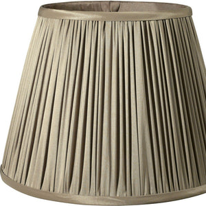 Homeroots 16" Ash Slanted Pleated Tafetta Lampshade  Taffeta 469840