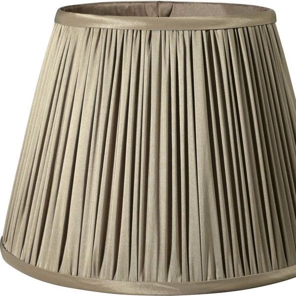 Homeroots 16" Ash Slanted Pleated Tafetta Lampshade  Taffeta 469840