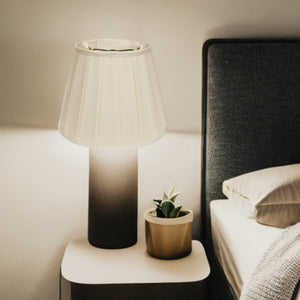 Homeroots 14" Ivory Slanted Crimped Box Shantung Lampshade  Shantung Silk 469847