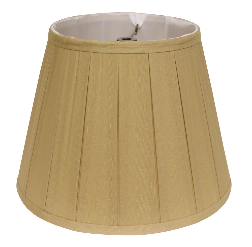 Homeroots 14" Primrose Slanted Crimped Box Shantung Lampshade  Shantung Silk 469848