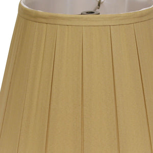 Homeroots 14" Primrose Slanted Crimped Box Shantung Lampshade  Shantung Silk 469848