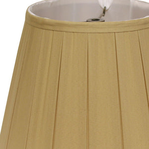 Homeroots 16" Primrose Slanted Crimped Box Shantung Lampshade  Shantung Silk 469850