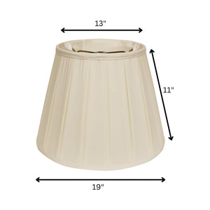HomeRoots Ivory Shantung Silk Empire Lamp Shade - Timeless Elegance for Ambient Lighting in Any Room 469853