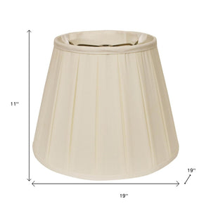 HomeRoots Ivory Shantung Silk Empire Lamp Shade - Timeless Elegance for Ambient Lighting in Any Room 469853