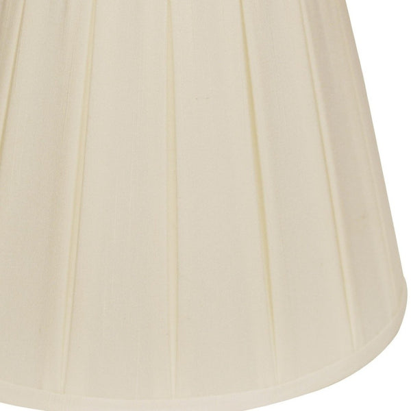 HomeRoots Ivory Shantung Silk Empire Lamp Shade - Timeless Elegance for Ambient Lighting in Any Room 469853