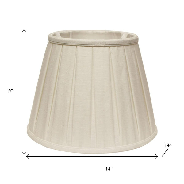 HomeRoots White Linen Pleated Empire Lamp Shade – Elegant Classic Design for Timeless Home Ambiance & Light Diffusion 469859