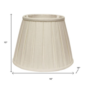 HomeRoots White Linen Pleated Empire Lamp Shade - Classic Elegance for Timeless Home Decor & Cozy Ambiance 469861