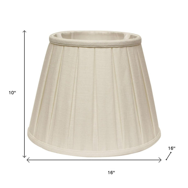 HomeRoots White Linen Pleated Empire Lamp Shade - Classic Elegance for Timeless Home Decor & Cozy Ambiance 469861