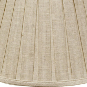 HomeRoots Cream Linen Pleated Empire Lamp Shade - Elegant Lighting Accent for Cozy Living Spaces & Bedrooms 469862
