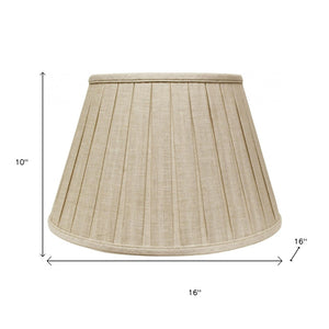 HomeRoots Cream Linen Pleated Empire Lamp Shade - Elegant Lighting Accent for Cozy Living Spaces & Bedrooms 469862