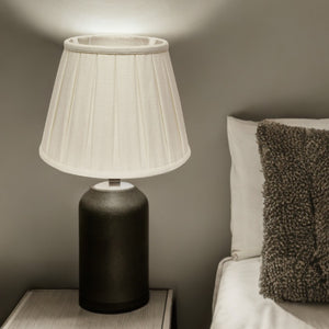 HomeRoots White Linen Pleated Empire Lamp Shade - Elegant Lighting Upgrade for Timeless Home Décor Ambiance 469863