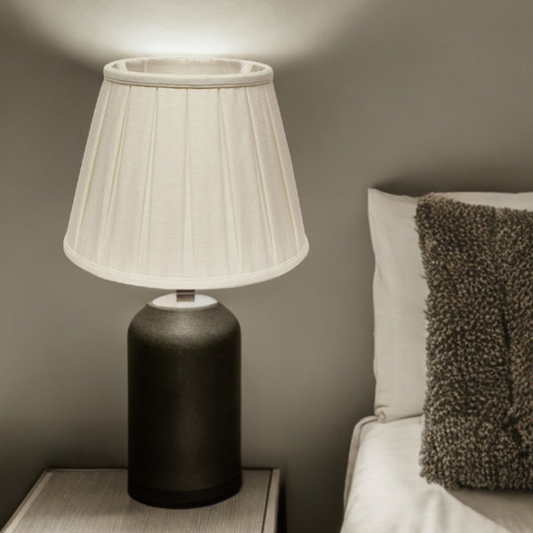 HomeRoots White Linen Pleated Empire Lamp Shade - Elegant Lighting Upgrade for Timeless Home Décor Ambiance 469863