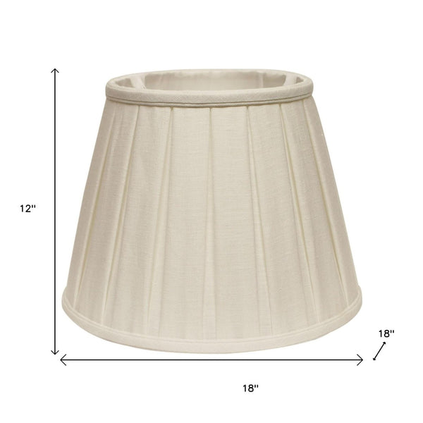 HomeRoots White Linen Pleated Empire Lamp Shade - Elegant Lighting Upgrade for Timeless Home Décor Ambiance 469863